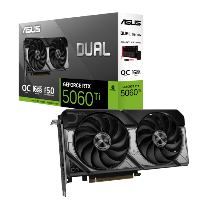 کارت گرافیک ایسوس مدل Dual GeForce RTX 5060 Ti 16GB GDDR7 OC Edition